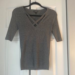 NWOT. Woman’s Express grey marled sweater. Size medium.